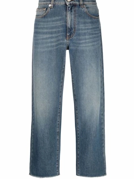 straight-leg Love mid-rise jeans Women Moschino 0425